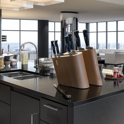 Magnetic knife block “S” beech wood