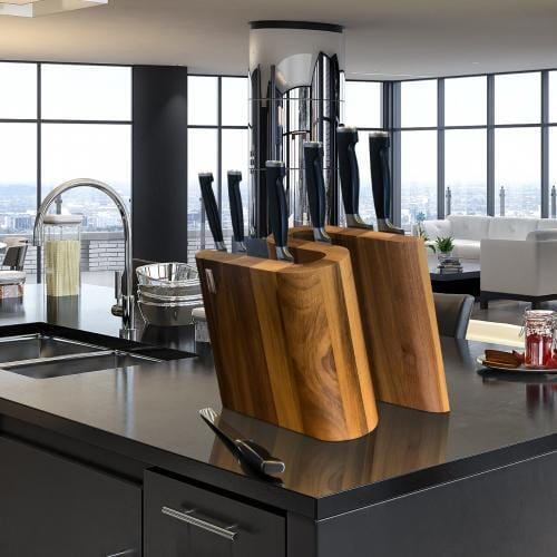 Magnetic knife block “S” walnut