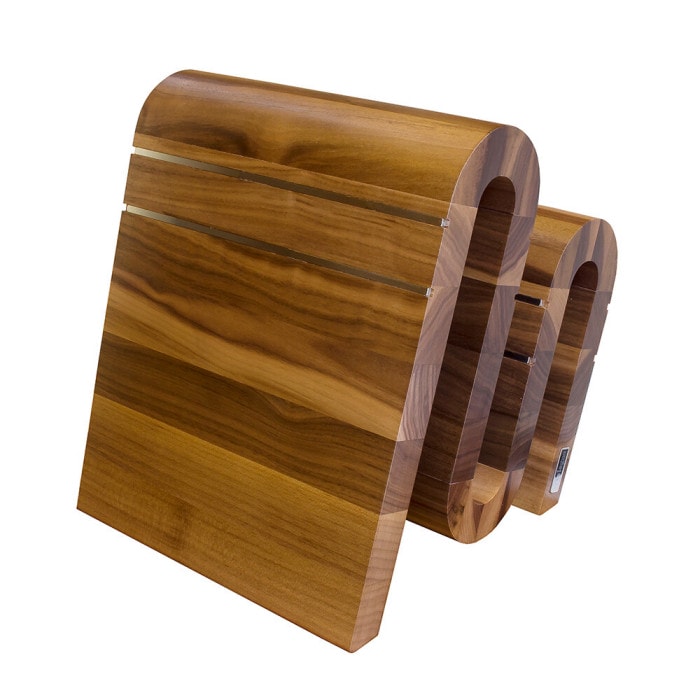 Magnetic knife block “Chicane” walnut wood