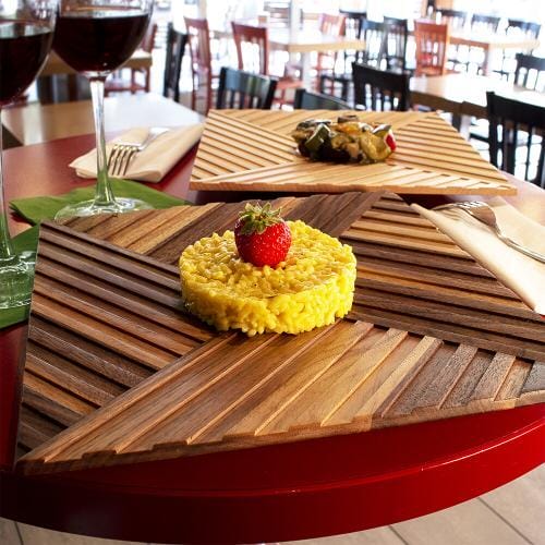 Piatto fresato noce cm 23 x 23