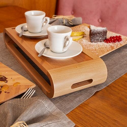 Vassoio doppia fascia faggio cm 15 x 37 ambiente