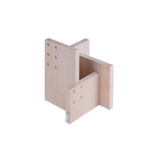 Ceppo portacoltelli magnetico in faggio finitura sbiancata