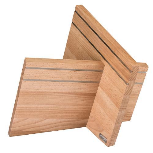 Ceppo portacoltelli magnetico in faggio verniciato naturale