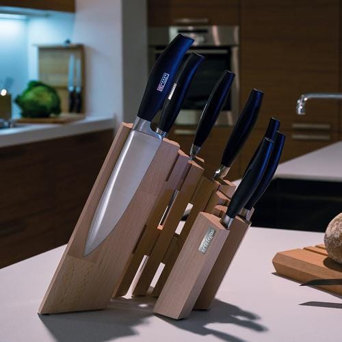 Ceppo portacoltelli magnetico in lamellare di faggio