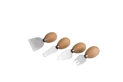 Set 4 coltelli formaggio manico faggio