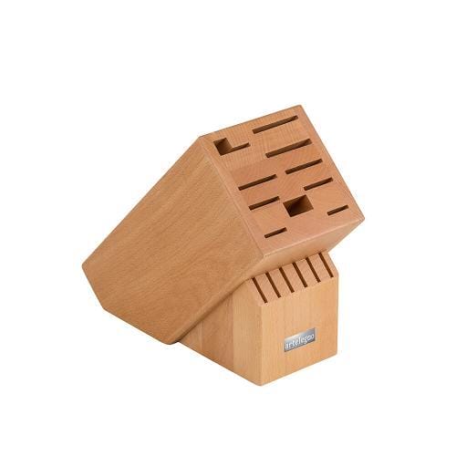 Ceppo portacoltelli in faggio naturale 16 posizioni
