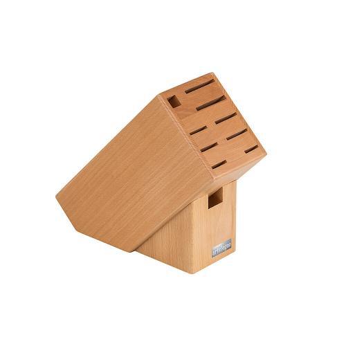 Ceppo portacoltelli 10 p. in faggio verniciato naturale