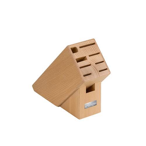 Ceppo portacoltelli 9 p. in faggio verniciato naturale