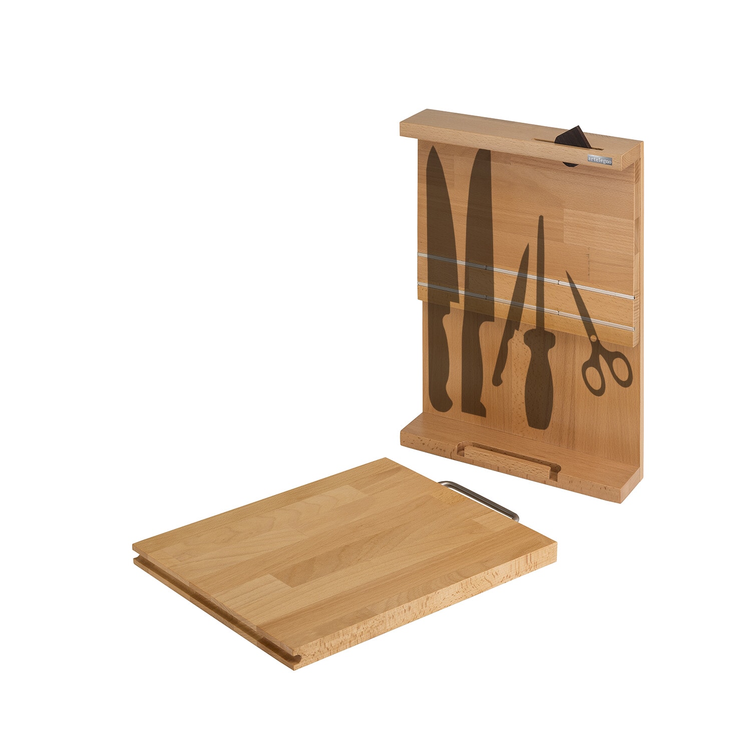 Magnetic Knife Block Built-in Cutting Board 39