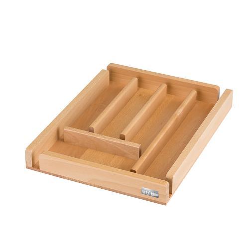 Cassetta portaposate in faggio verniciato naturale