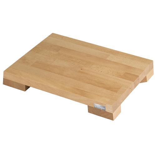 Tagliere in lamellare di faggio oliato con inserti per piatti