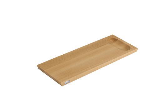 Piatto tagliere con scanalatura in faggio oliato