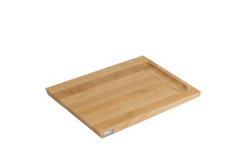 Tagliere vassoio con scanalatura in faggio oliato