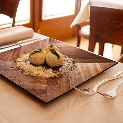 Sottopiatto liscio noce cm 33 x 33